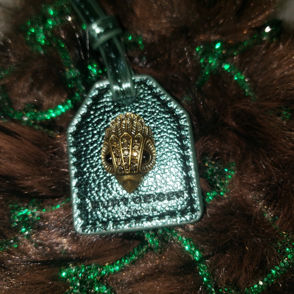 Kurt Geiger Green and Brown Fur Handbag - Picture 10 of 11